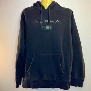 Alpha Men's Black Comfort Fleece Hoodie - Size XL